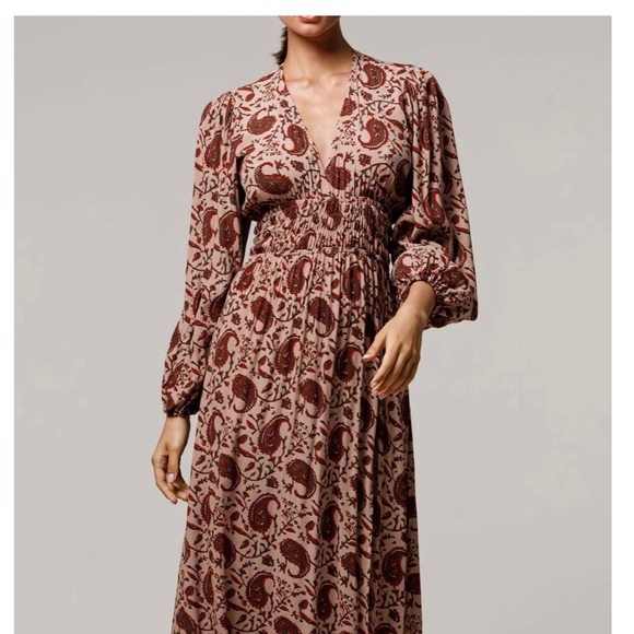 Anthropologie Lusana puff sleeve maxi dress 👗 - Picture 2 of 7